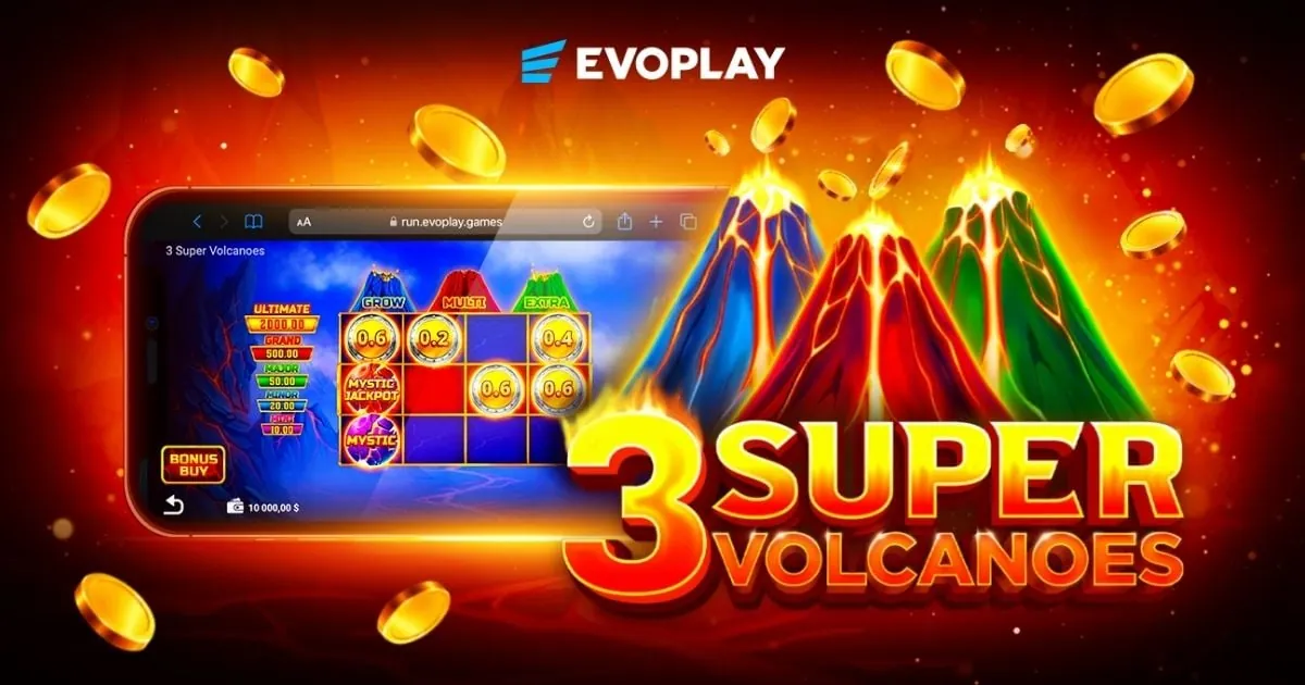 Evoplay launches 3 Super Volcanoes slot with three-booster bonus system
